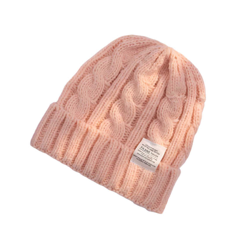 Gorro rosa acogedor Y2K