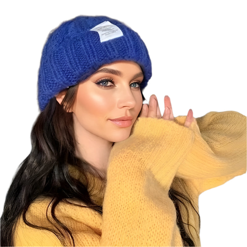 Gorro azul acogedor Y2K