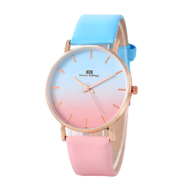 Azul claro rosa degradado chic