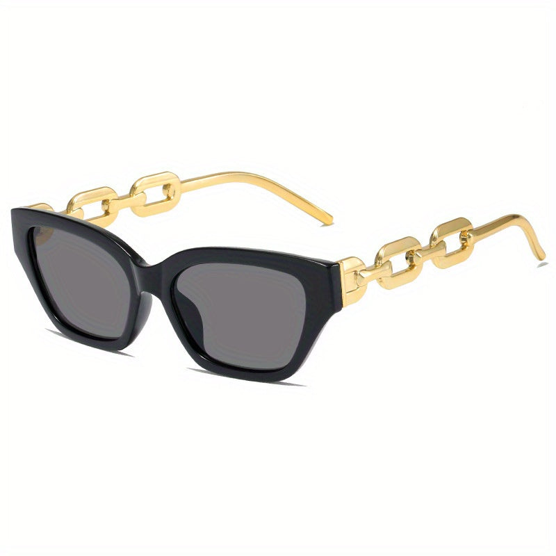 Black Chain Cat Eyewear