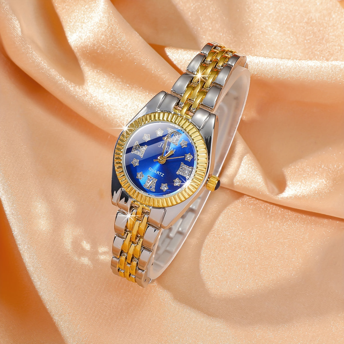 Resplandor estrellado dorado y azul