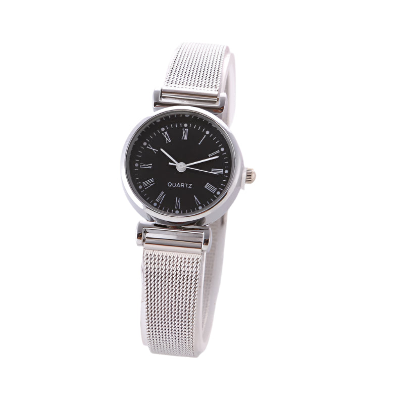 Silvery With Black Face Mesh Chic