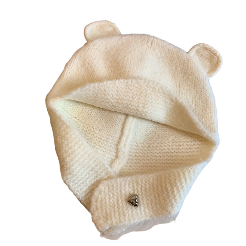 Beige Bear Hug Beanie