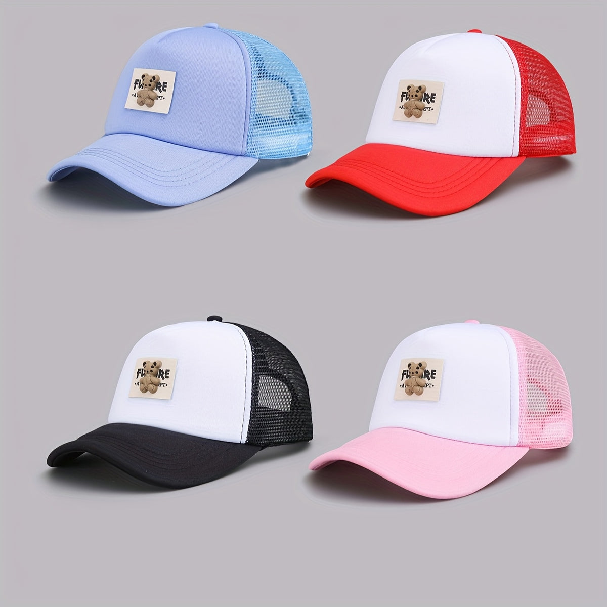 Gorra elegante de oso rosa