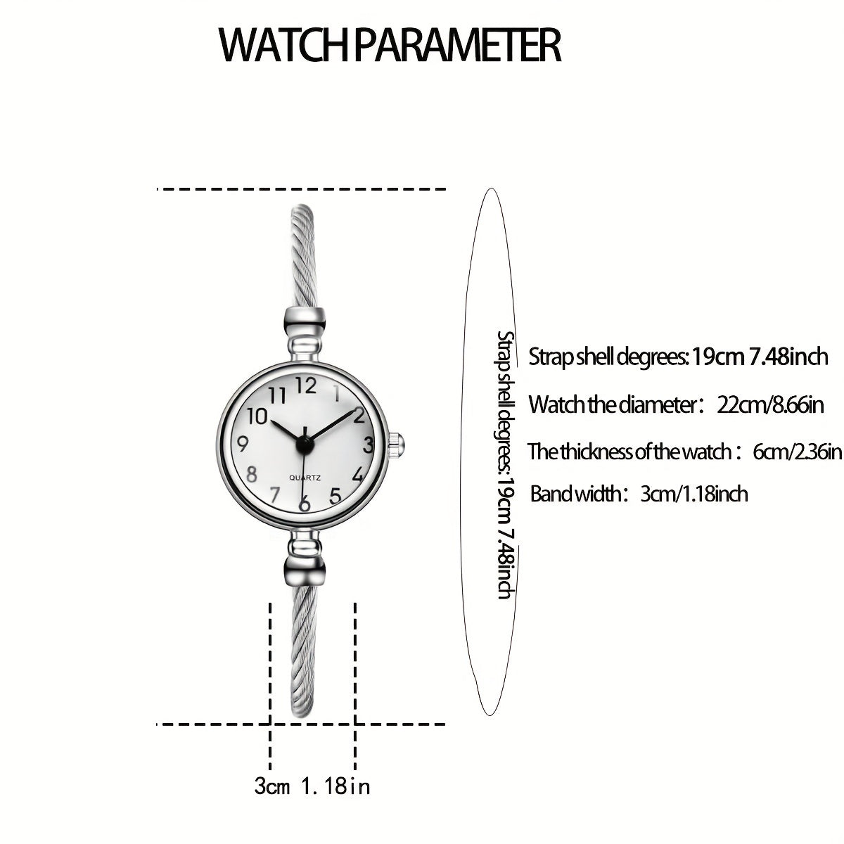 White Face Numerals Elegant Bloom