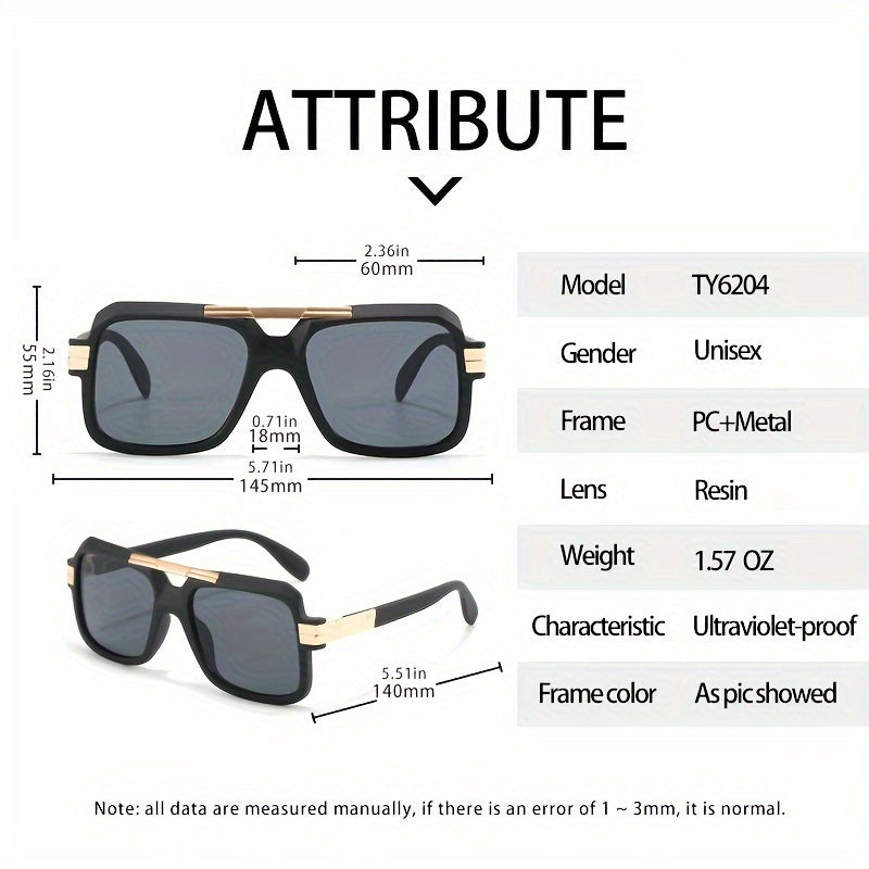 Black Frame Double Gray Lens Steampunk Vibe