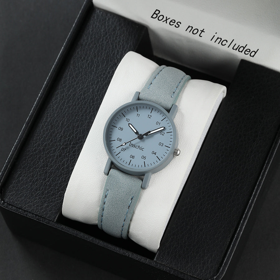 Reloj gris lechoso de estilo casual