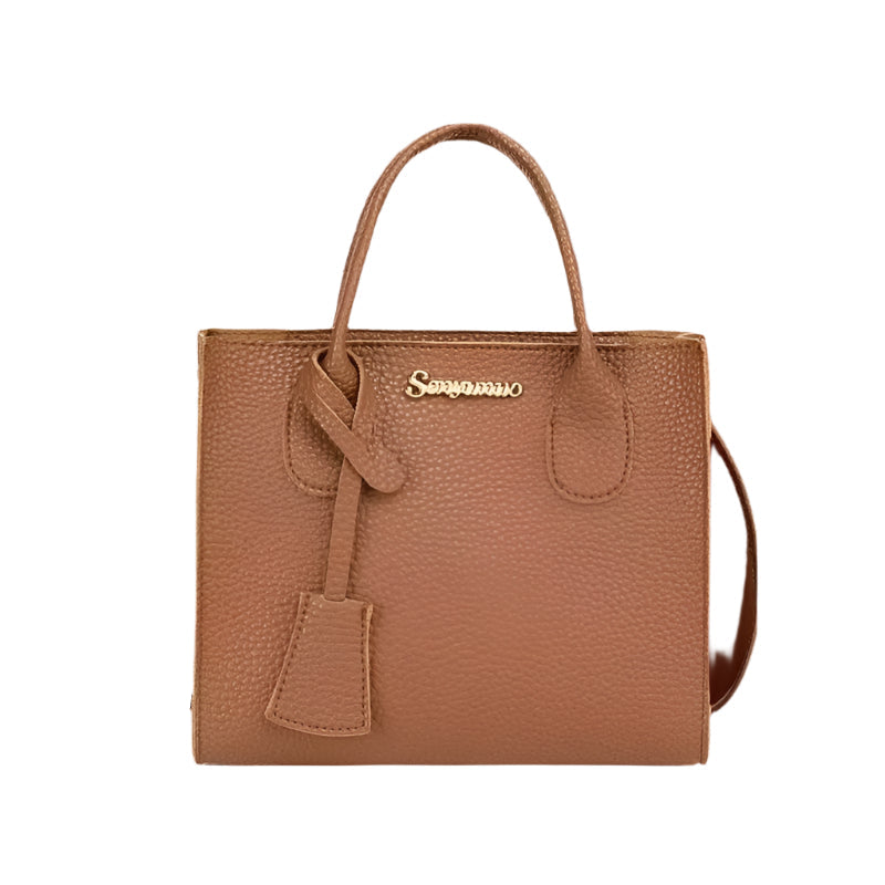 Bolso de mano esencial marrón