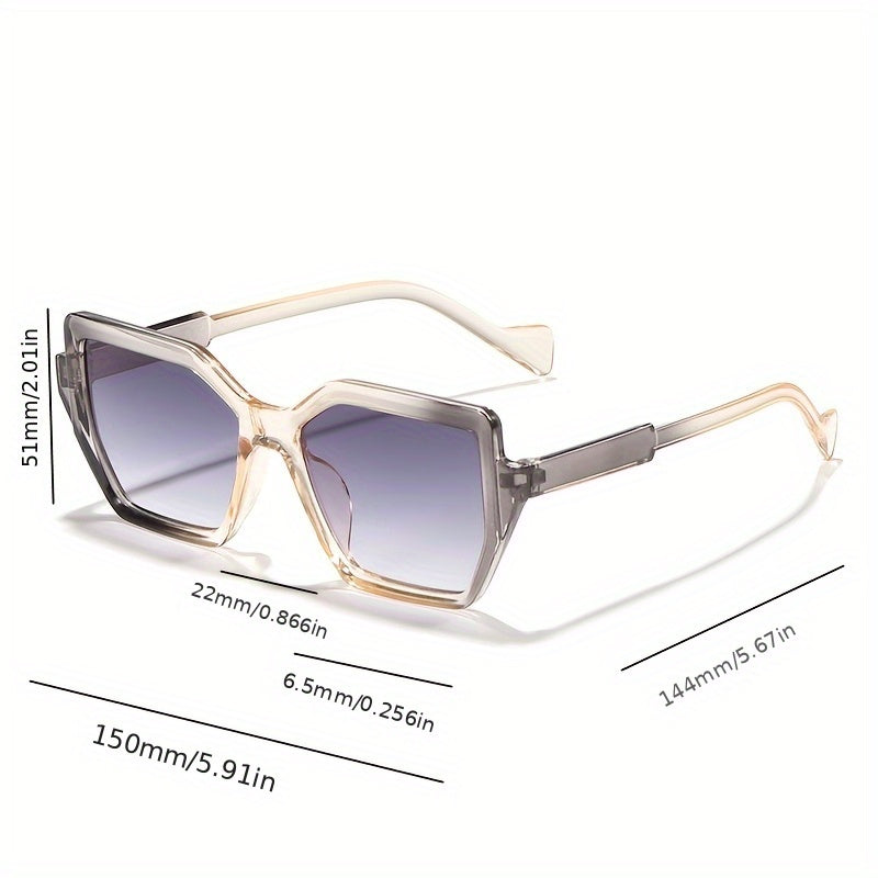 Gradient tea gray frame double gray piece Gradient Chic