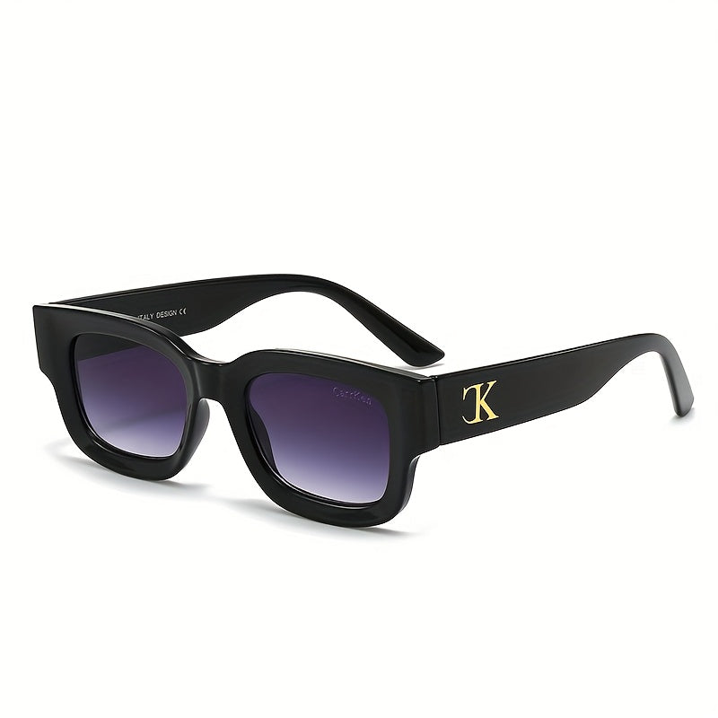 Black Frame Double Gray Lens Retro Square