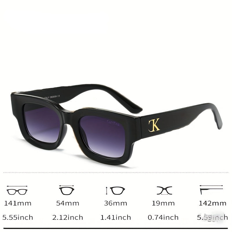 Black Frame Double Gray Lens Retro Square