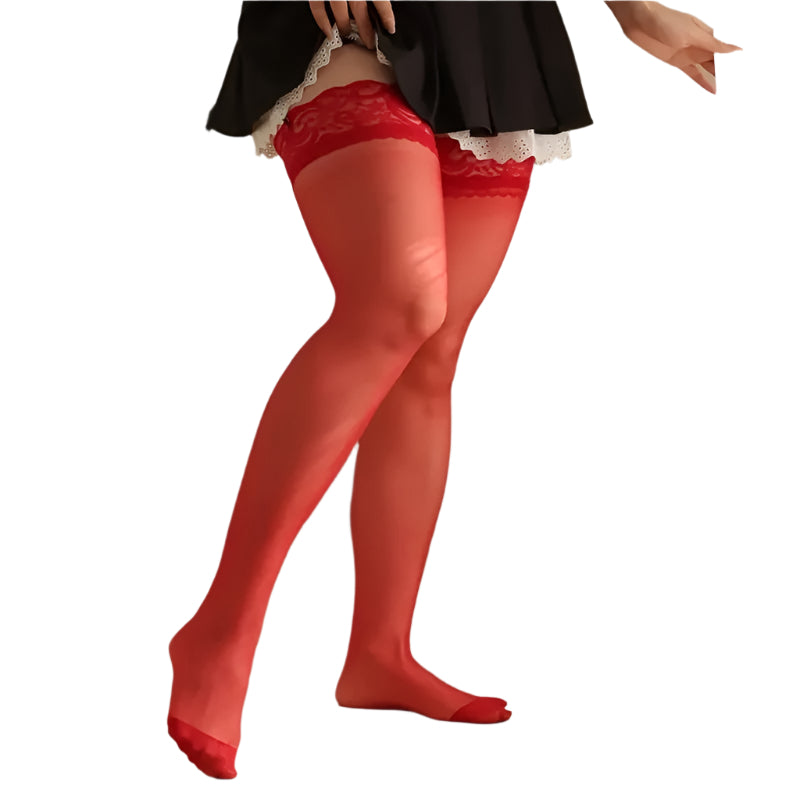 Red Luxe Lace Thighs