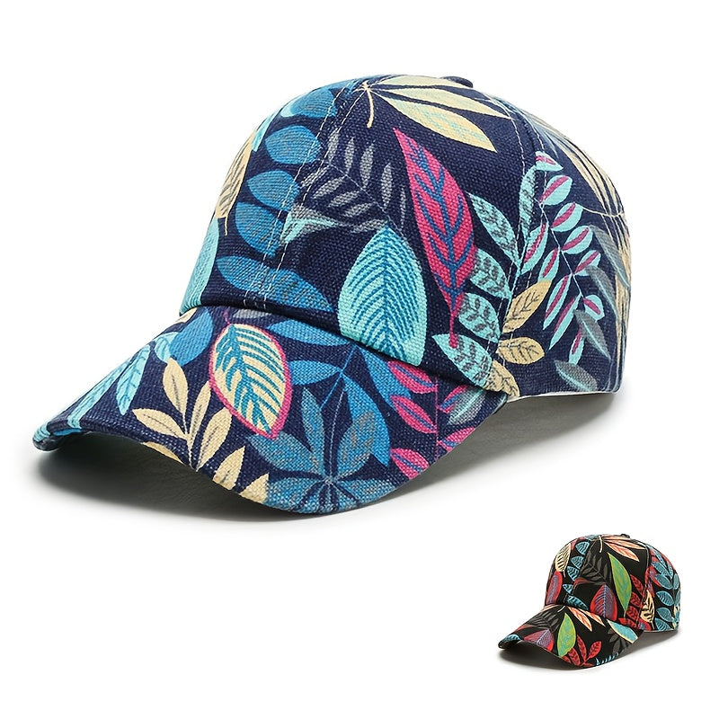 Gorra con escudo de hoja azul