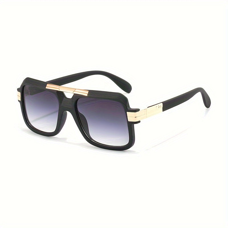 Black Frame Double Gray Lens Steampunk Vibe