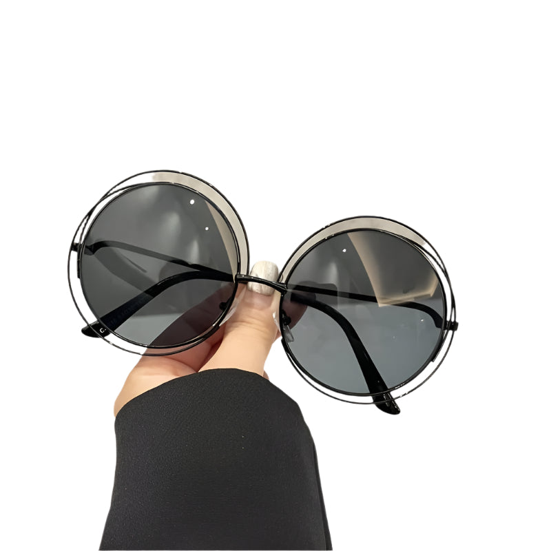 Black Frame Gray Lens Retro Luxe