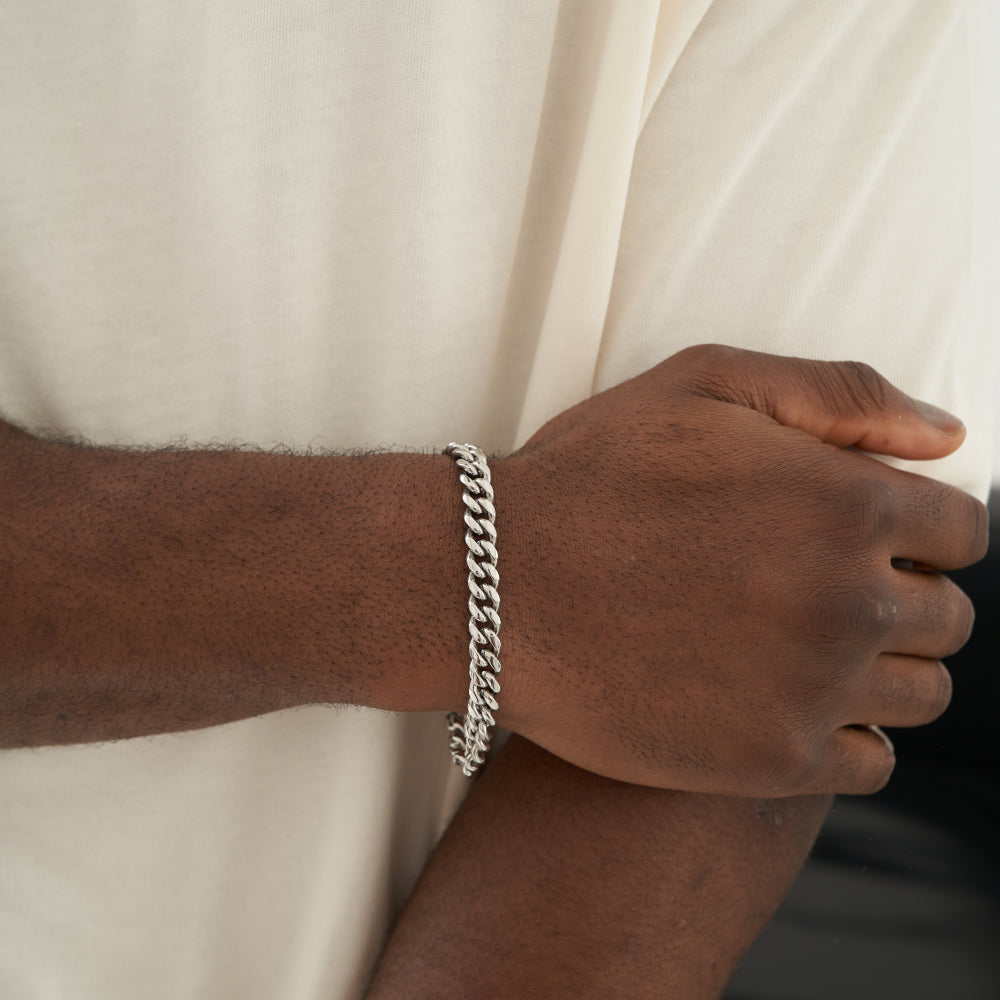 Cuban Link Bracelet (Silver) 8mm