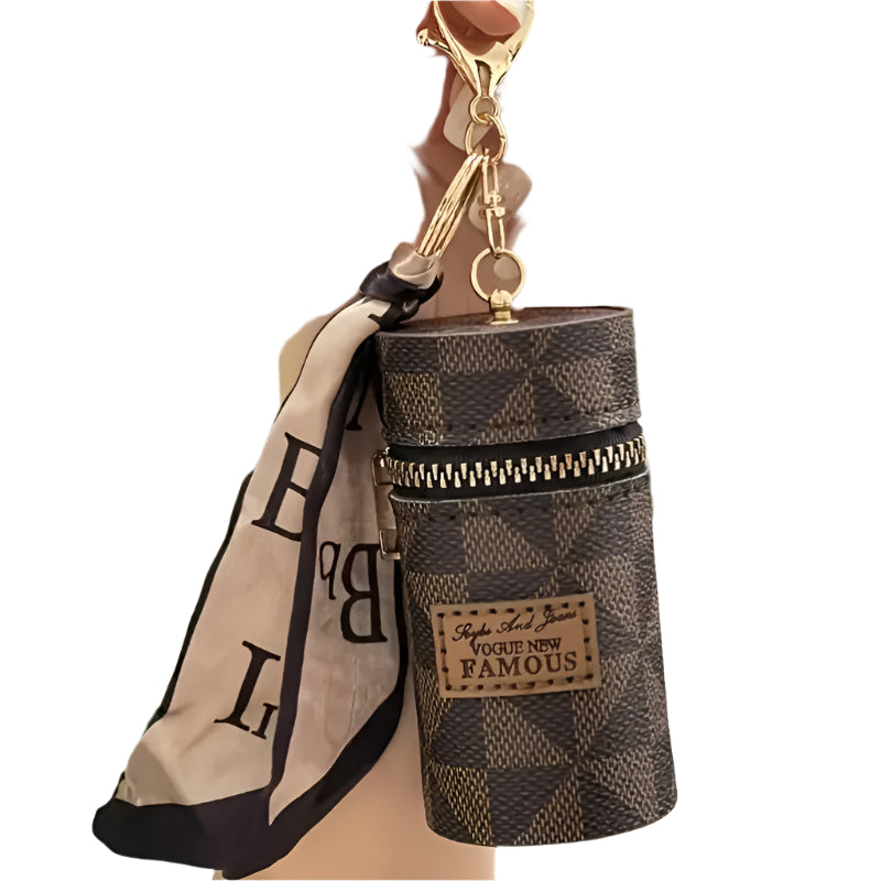 Cartera elegante de viaje marrón