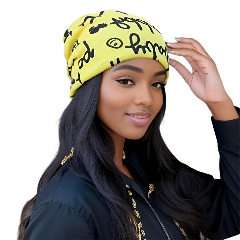 Vibrant Orange Chic Shield Beanie