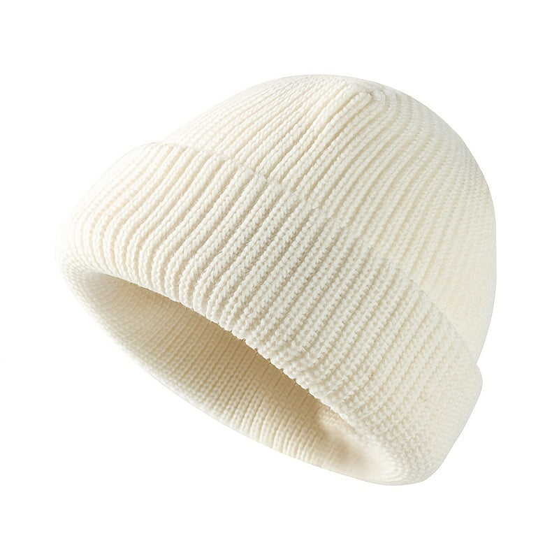 Gorro blanco con protección contra el viento