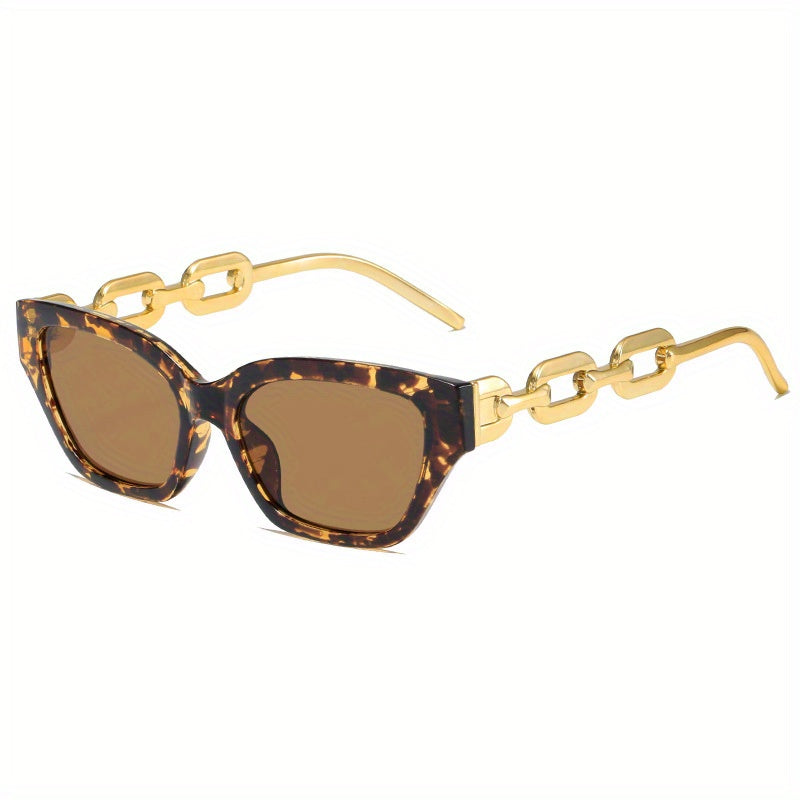 Leopard Chain Cat Eyewear