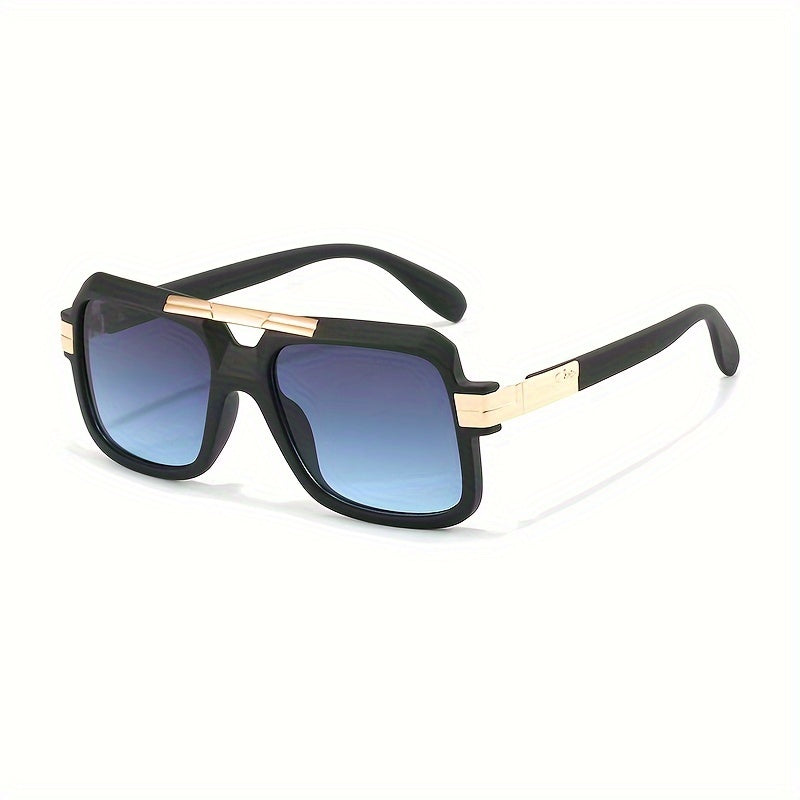 Black Frame Gray Blue Lens Steampunk Vibe