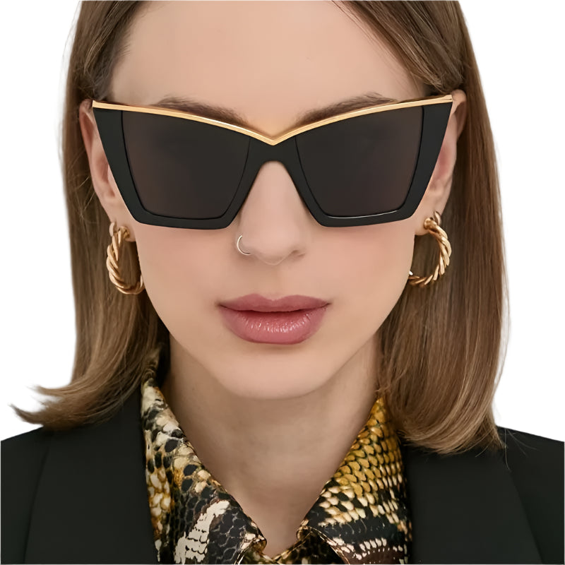 Black Frame Gray Lens Glam Vision