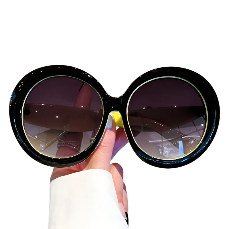 Black Yellow-gradient Gray Vivid Round