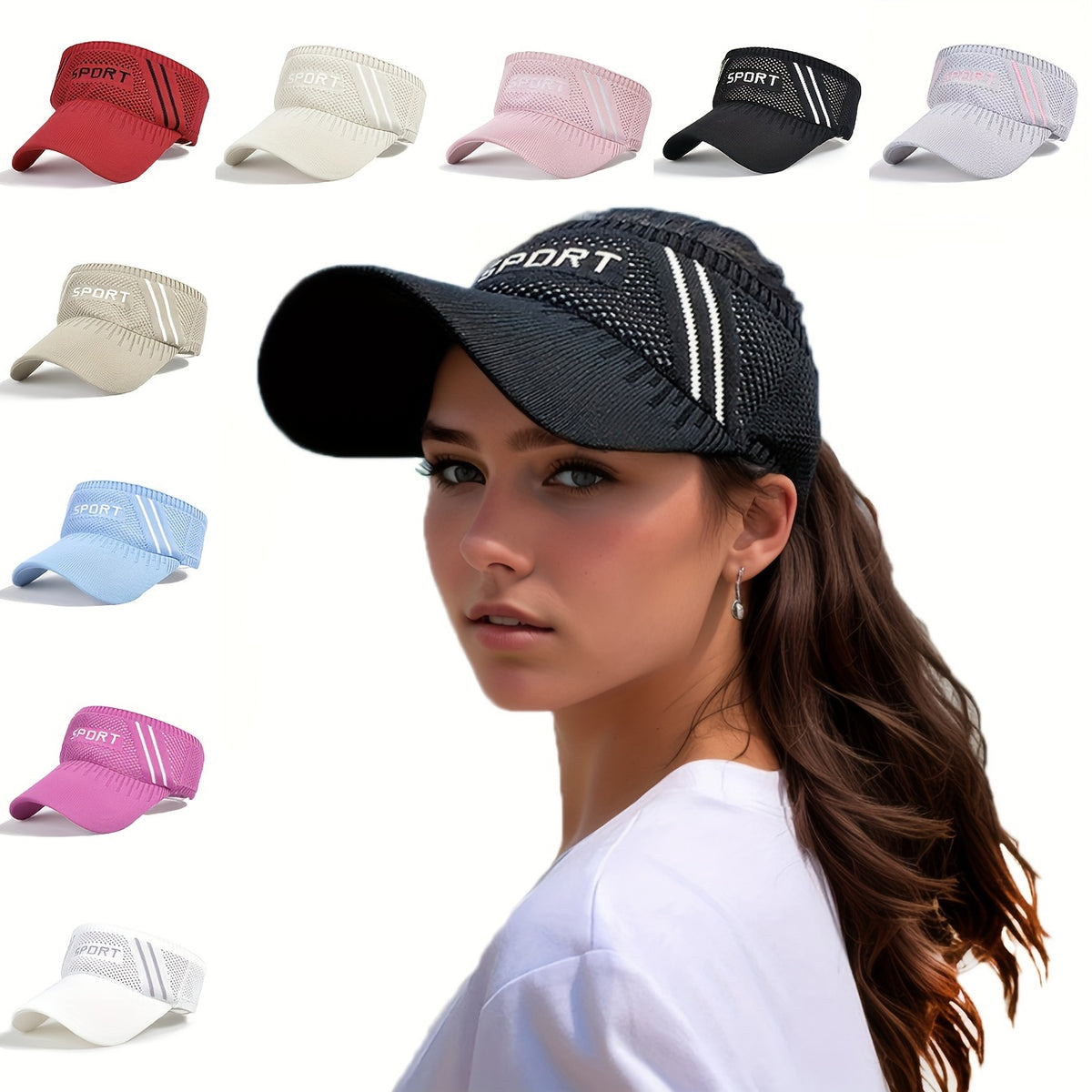 Visera deportiva rosa