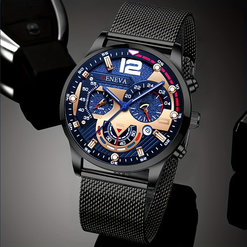 1pc Black Blue Mesh Lux