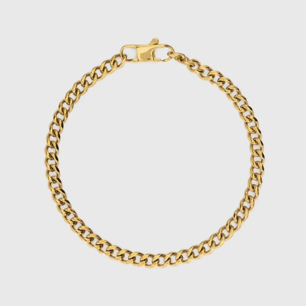 Cuban Link Bracelet (Gold) 4MM
