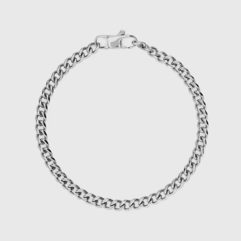 Cuban Link Bracelet (Silver) 4MM