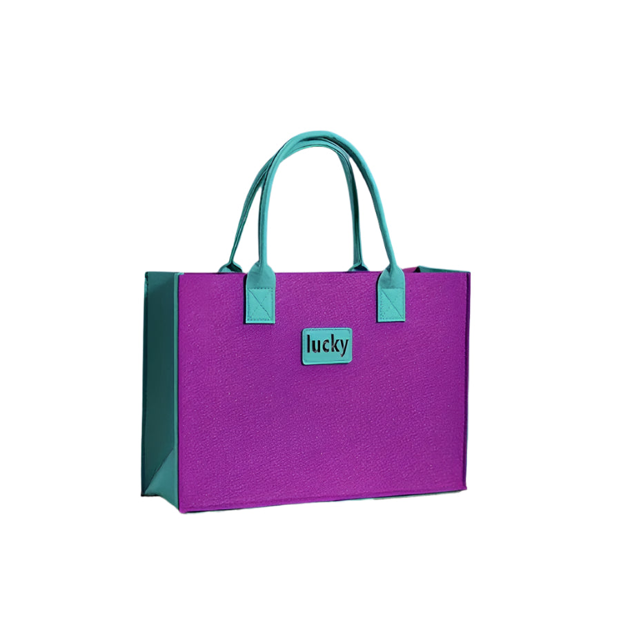 Bolso morado de la suerte