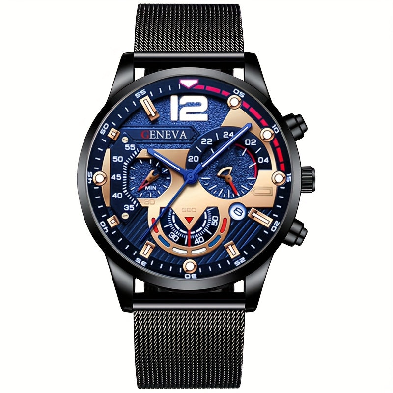 1pc Black Blue Mesh Lux