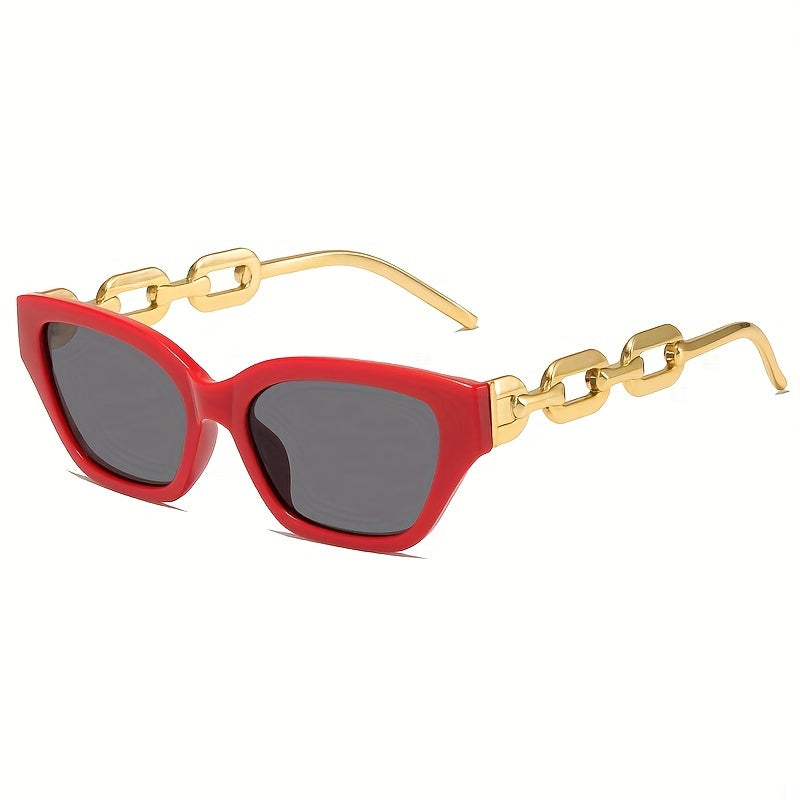 Red Chain Cat Eyewear