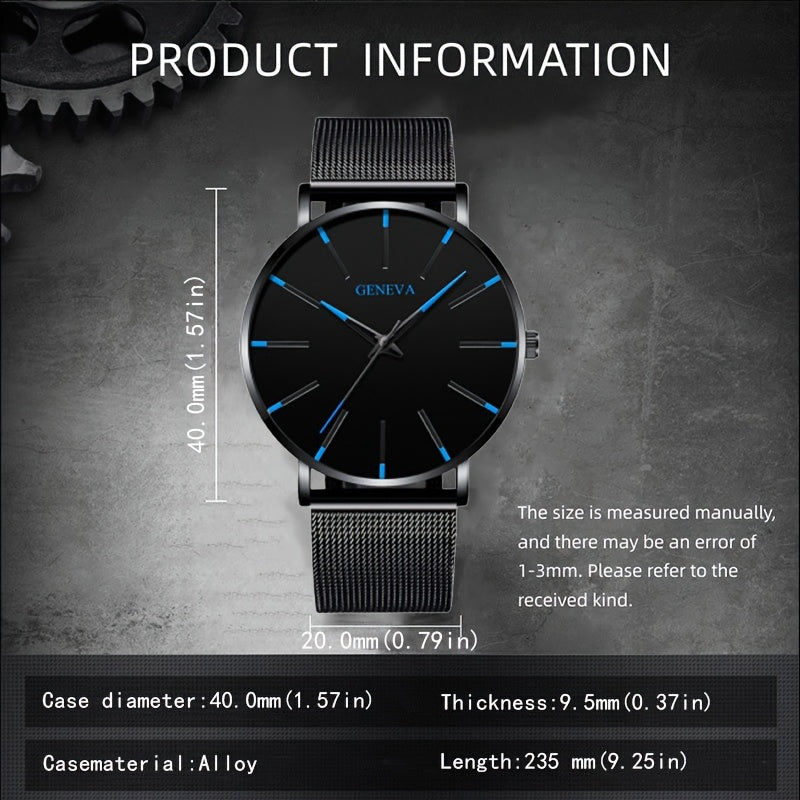 Black & Blue Elegant Edge