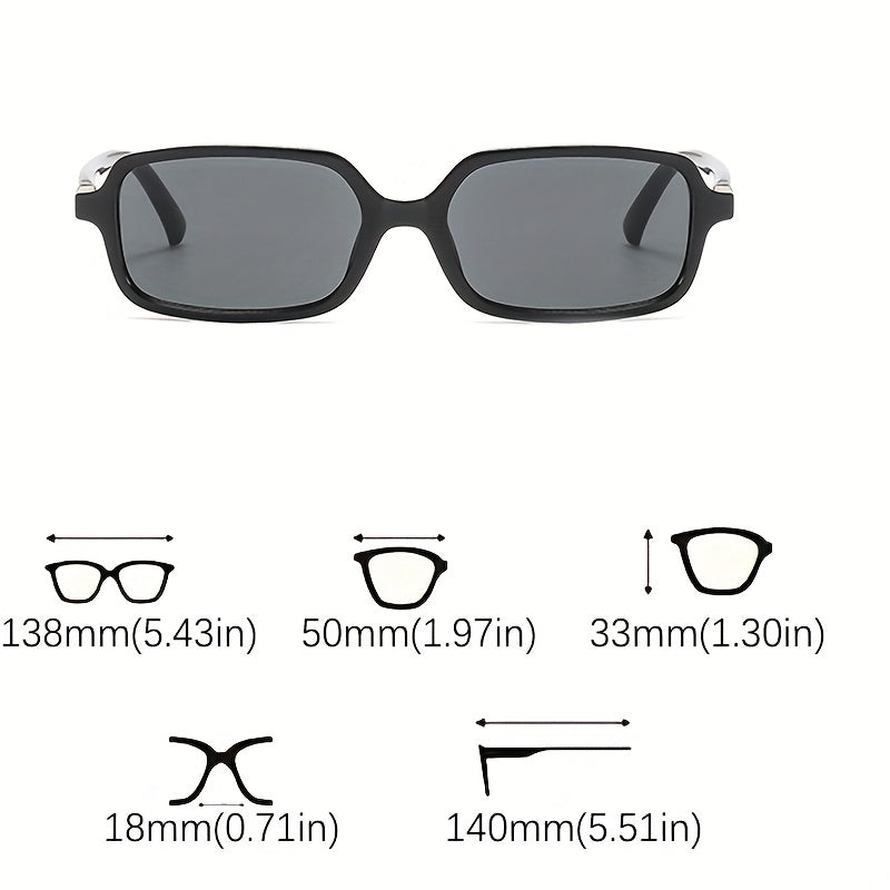 Bright Black Frame Gray Lens Urban Edge