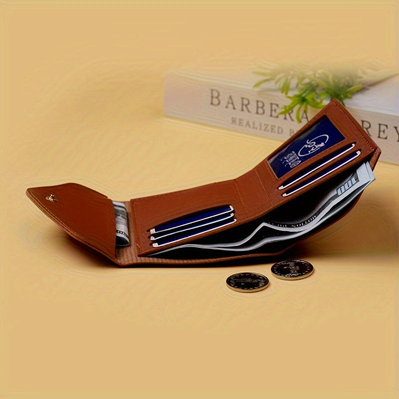 Cartera elegante con broches en color café