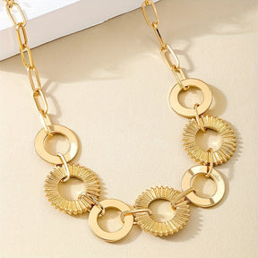 Engraved Elegance Ring Necklace