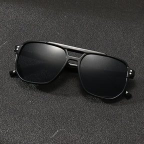 Black Frame Gray Lens Retro Vision