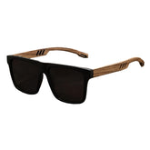 Wood Grain Temple Gray Lens Boho Rock