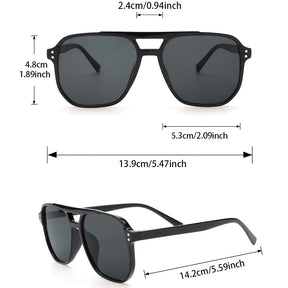Black Frame Gray Lens Retro Vision