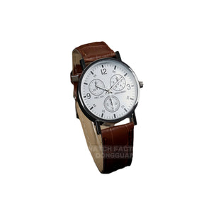 Brown white plate Tri Chrono