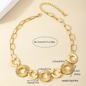 Engraved Elegance Ring Necklace
