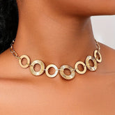 Engraved Elegance Ring Necklace
