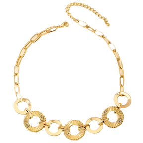 Engraved Elegance Ring Necklace